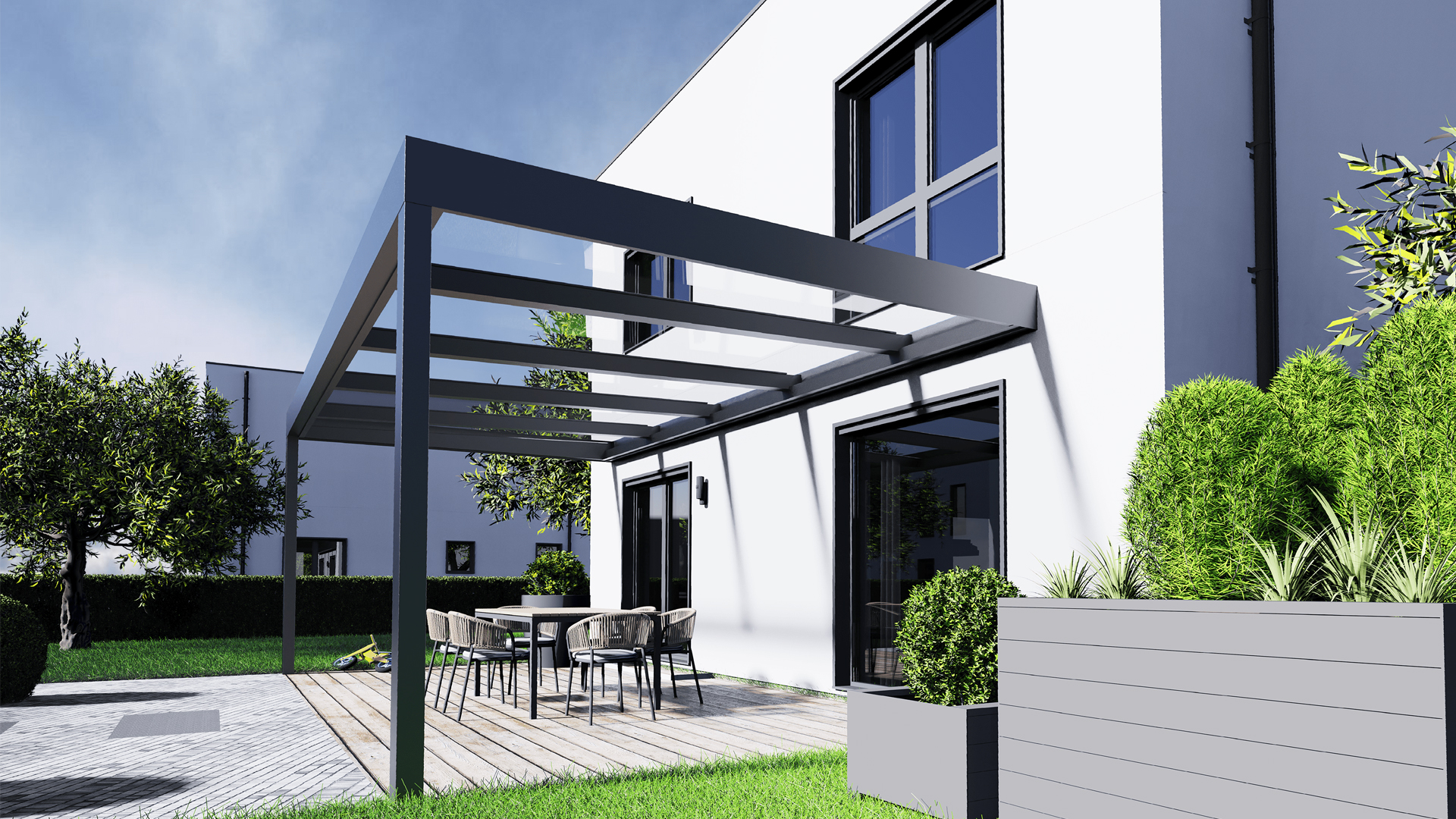 Balkonüberdachung – Beispiel